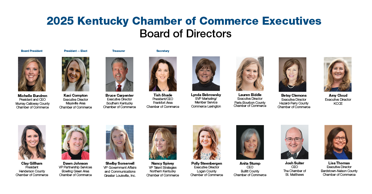 2025 Kentucky Chamber of Commerce Executives Board of Directors